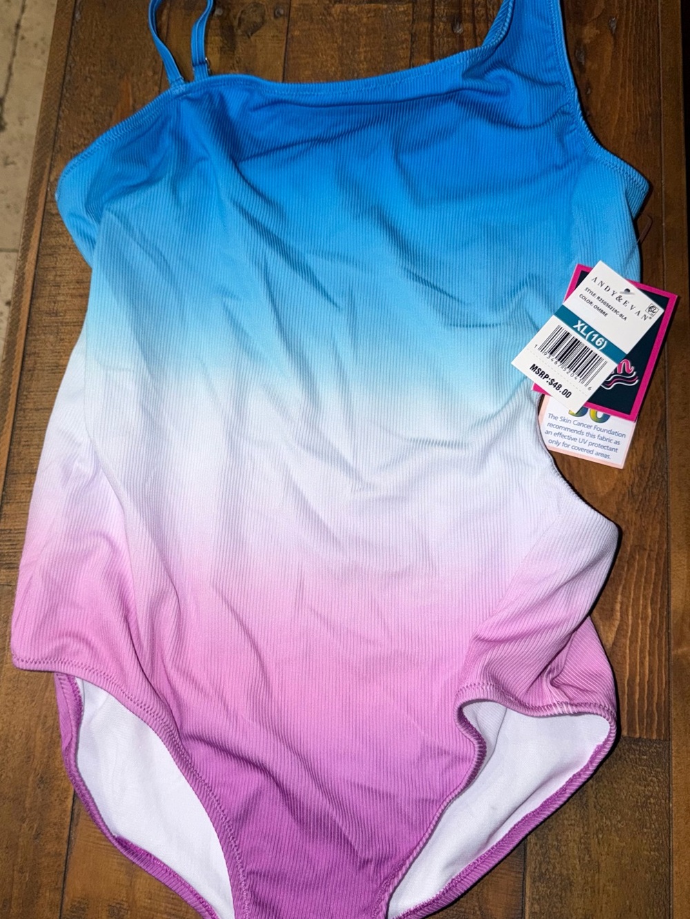 Target Girls Ombre Blue to Pink One-Piece Swimsuit